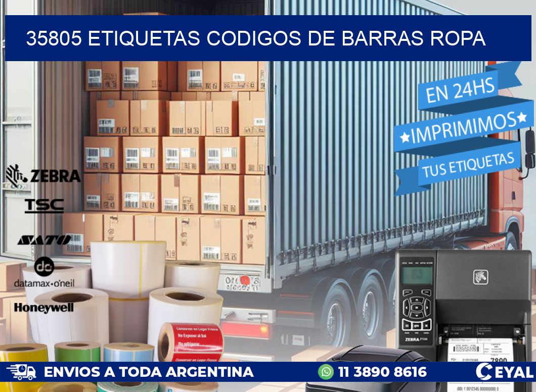 35805 ETIQUETAS CODIGOS DE BARRAS ROPA