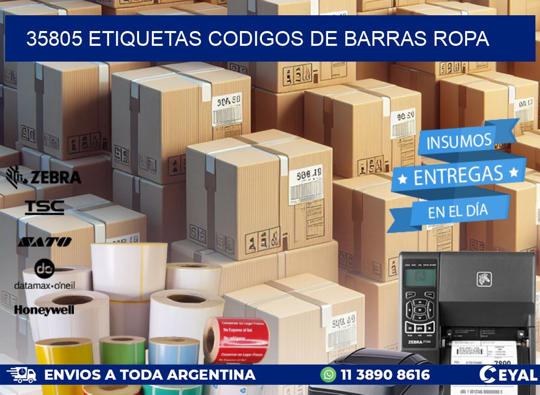 35805 ETIQUETAS CODIGOS DE BARRAS ROPA