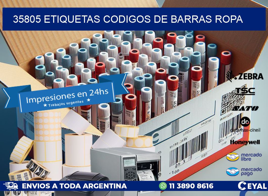 35805 ETIQUETAS CODIGOS DE BARRAS ROPA