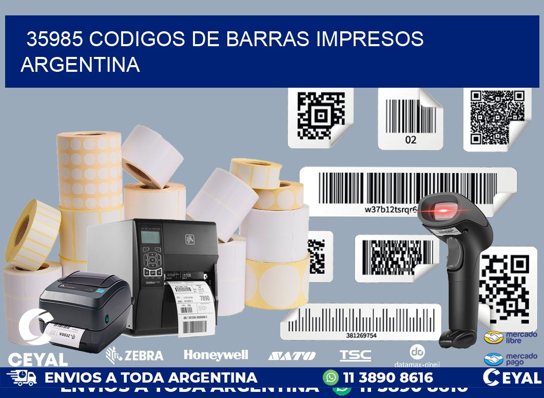 35985 codigos de barras impresos Argentina