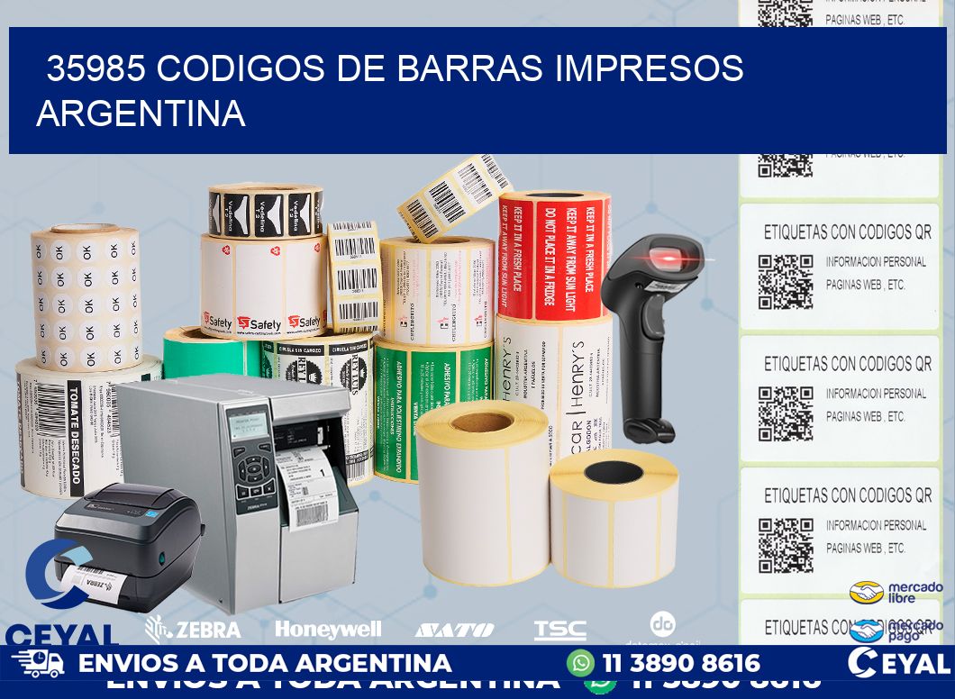 35985 codigos de barras impresos Argentina