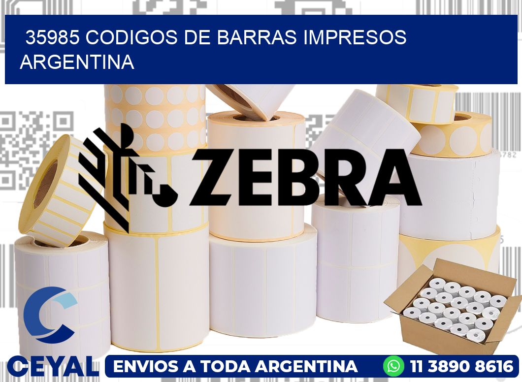 35985 codigos de barras impresos Argentina