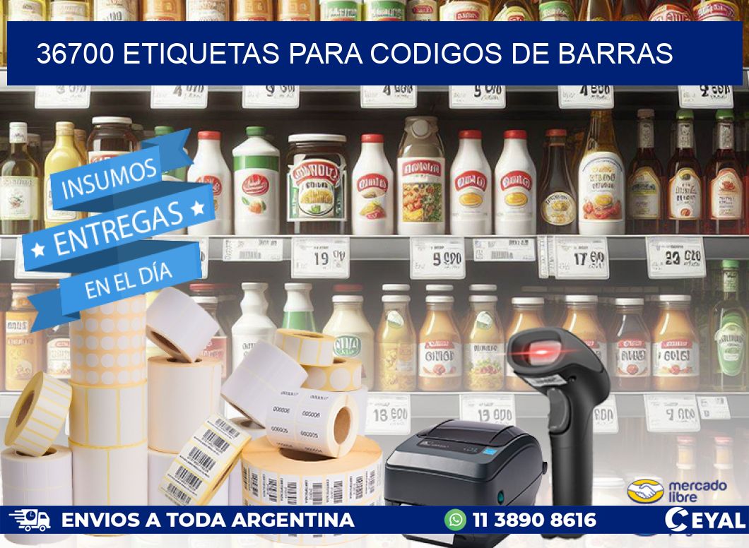 36700 ETIQUETAS PARA CODIGOS DE BARRAS
