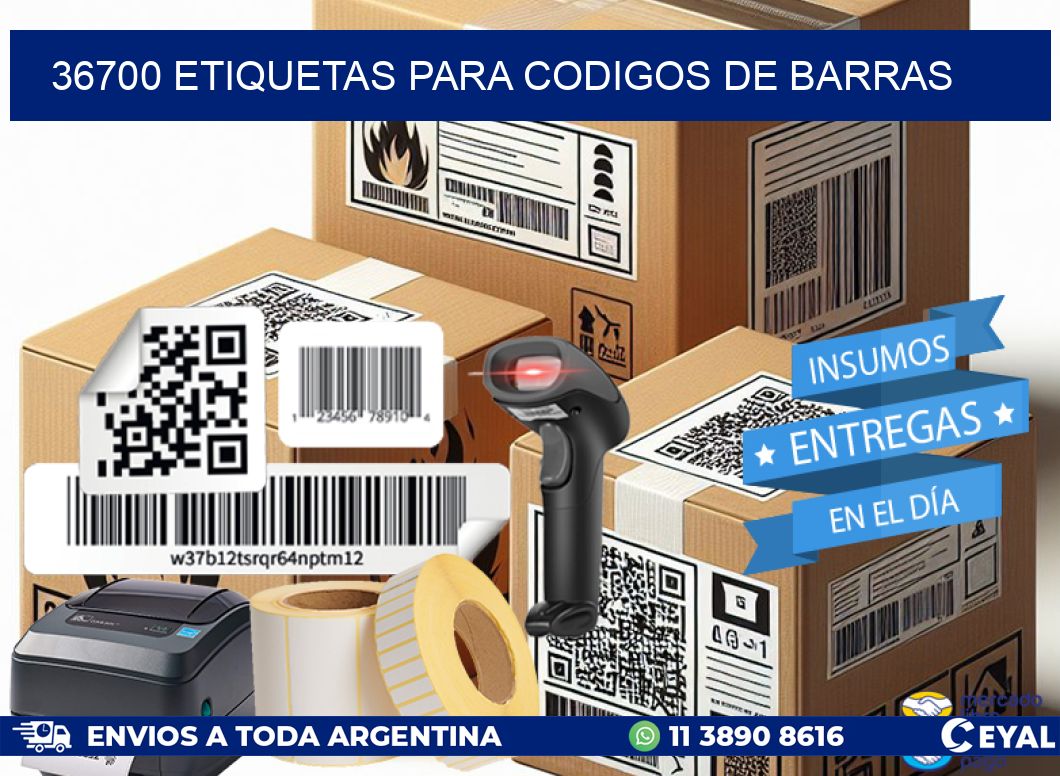 36700 ETIQUETAS PARA CODIGOS DE BARRAS