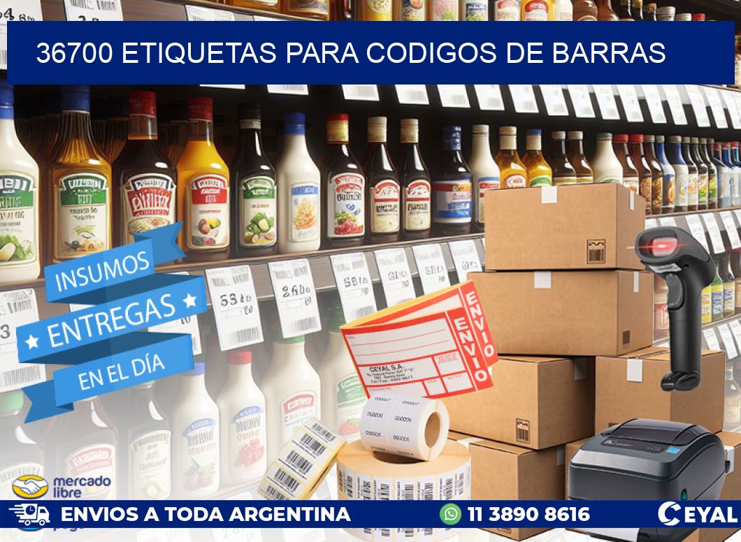 36700 ETIQUETAS PARA CODIGOS DE BARRAS