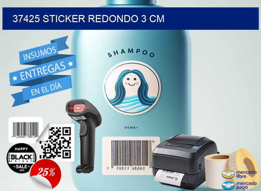 37425 STICKER REDONDO 3 CM