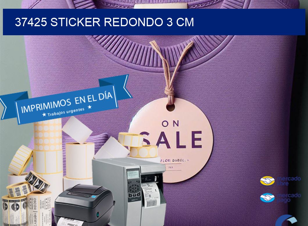 37425 STICKER REDONDO 3 CM