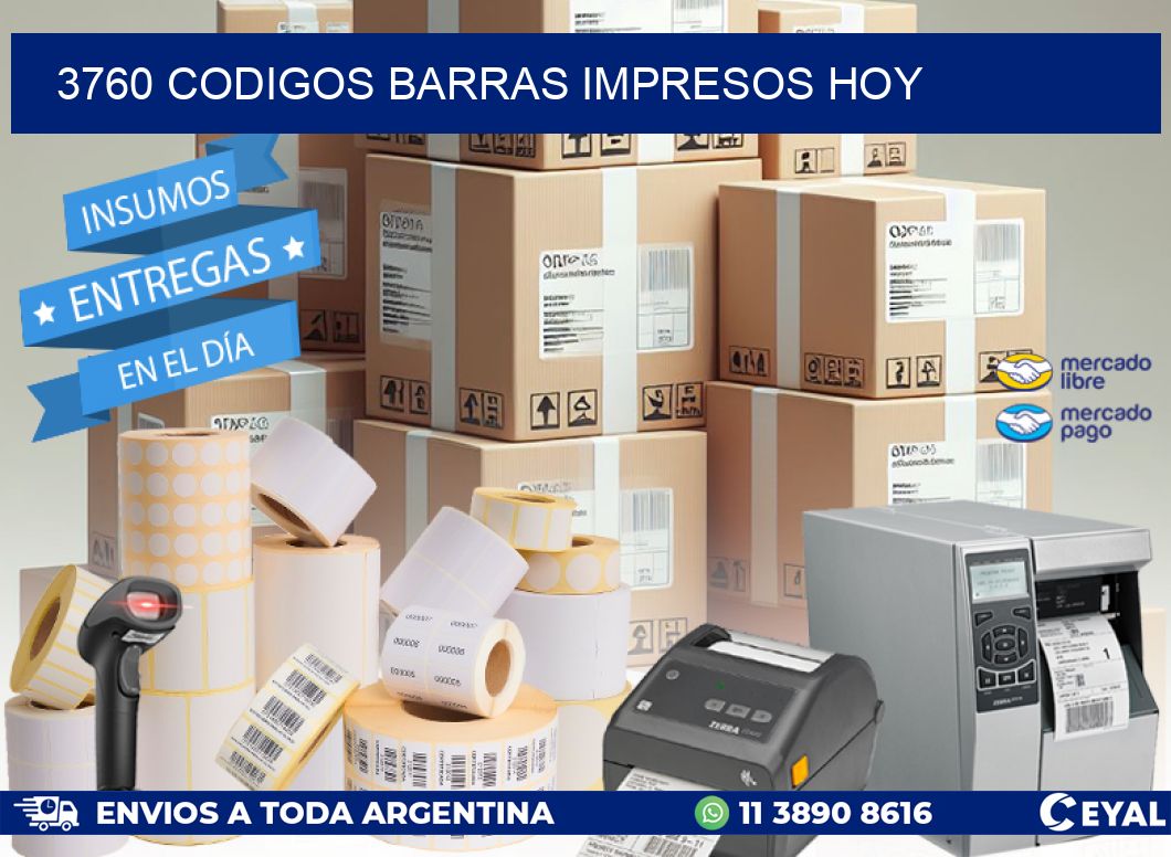 3760 CODIGOS BARRAS IMPRESOS HOY