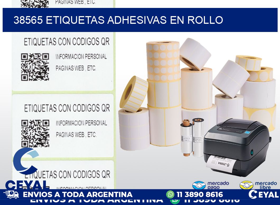 38565 etiquetas adhesivas en rollo