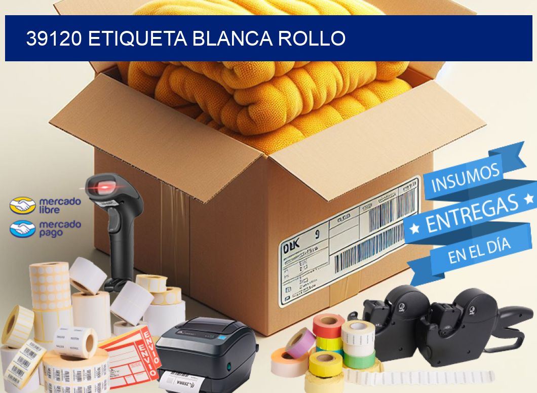 39120 etiqueta blanca rollo