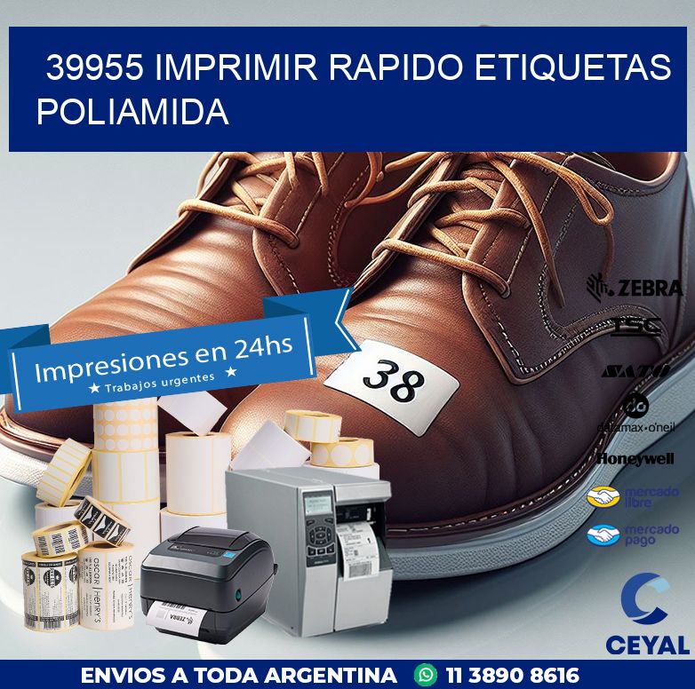39955 IMPRIMIR RAPIDO ETIQUETAS POLIAMIDA
