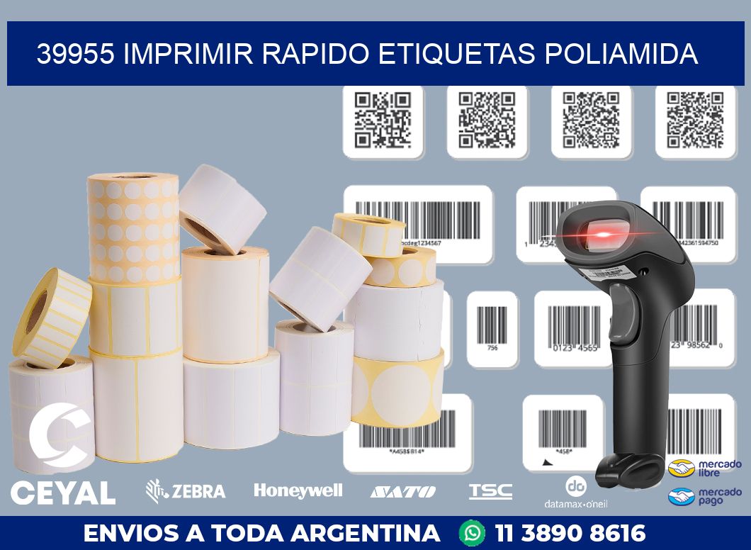 39955 IMPRIMIR RAPIDO ETIQUETAS POLIAMIDA