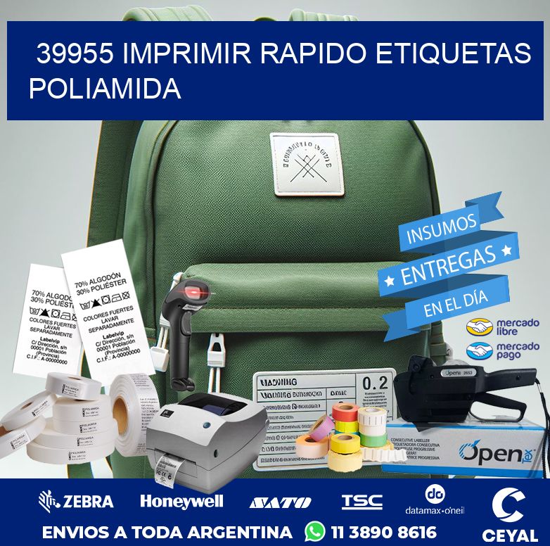 39955 IMPRIMIR RAPIDO ETIQUETAS POLIAMIDA