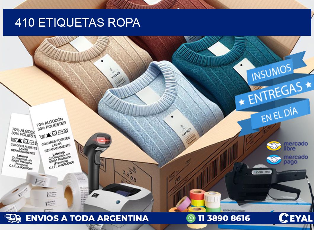410 ETIQUETAS ROPA