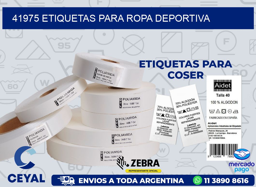 41975 ETIQUETAS PARA ROPA DEPORTIVA