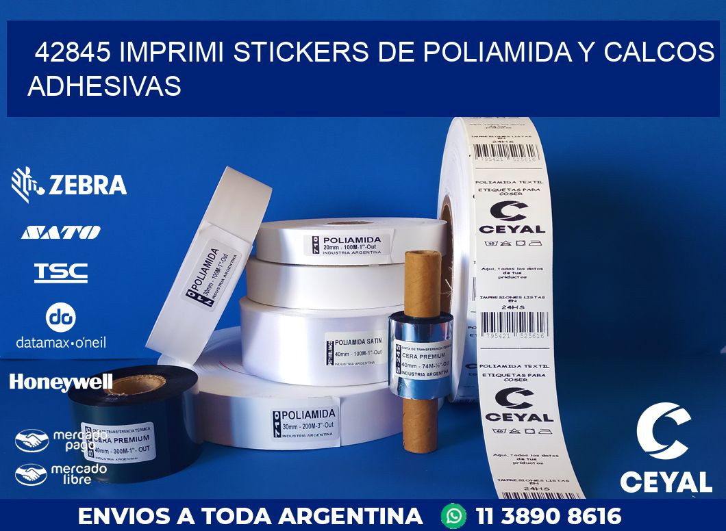 42845 IMPRIMI STICKERS DE POLIAMIDA Y CALCOS ADHESIVAS