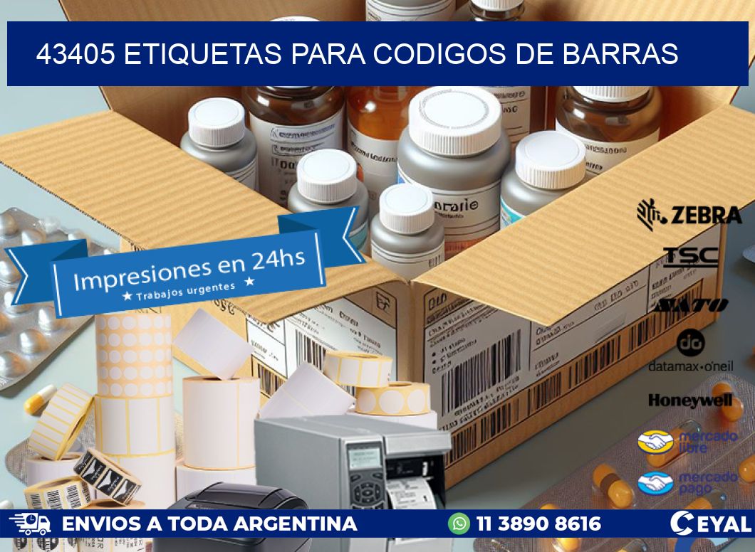 43405 ETIQUETAS PARA CODIGOS DE BARRAS
