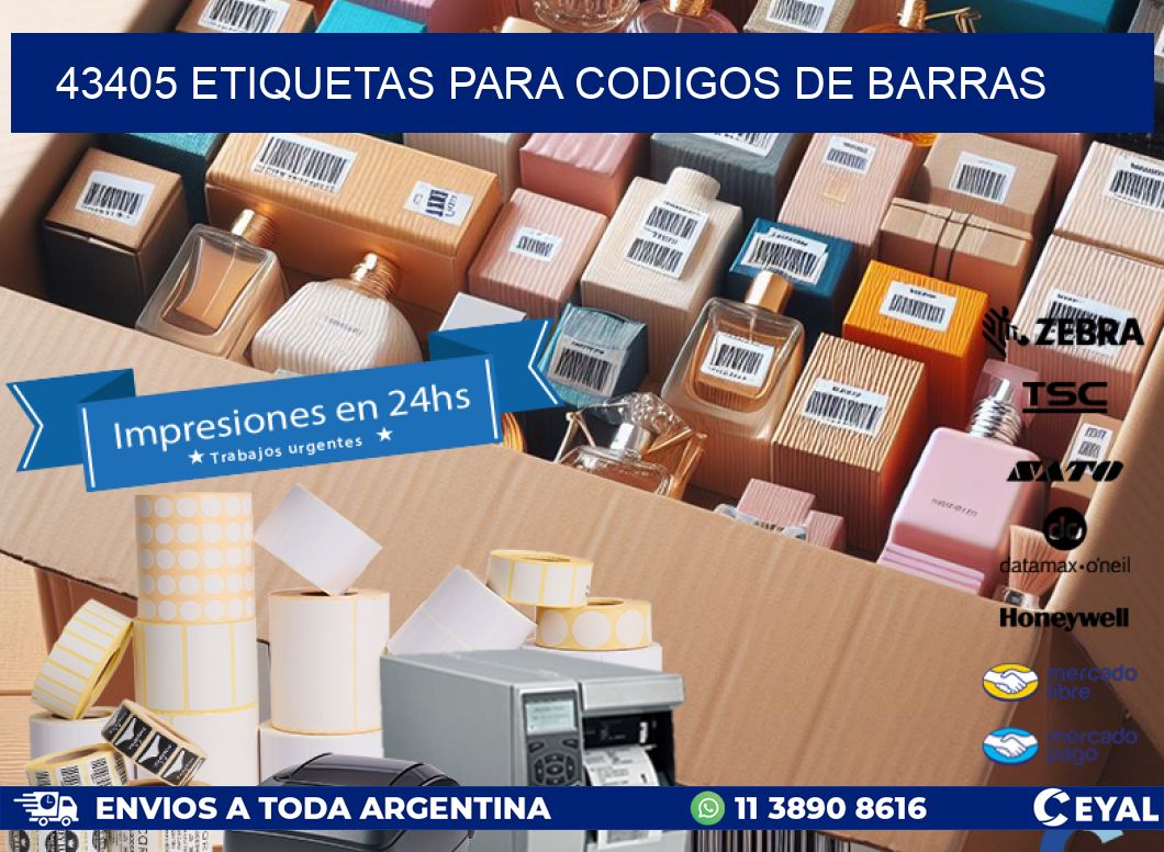 43405 ETIQUETAS PARA CODIGOS DE BARRAS