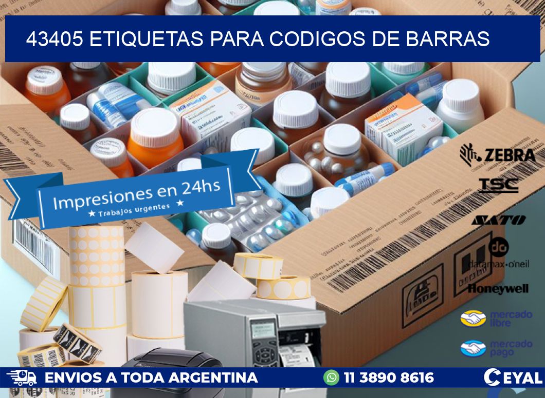 43405 ETIQUETAS PARA CODIGOS DE BARRAS