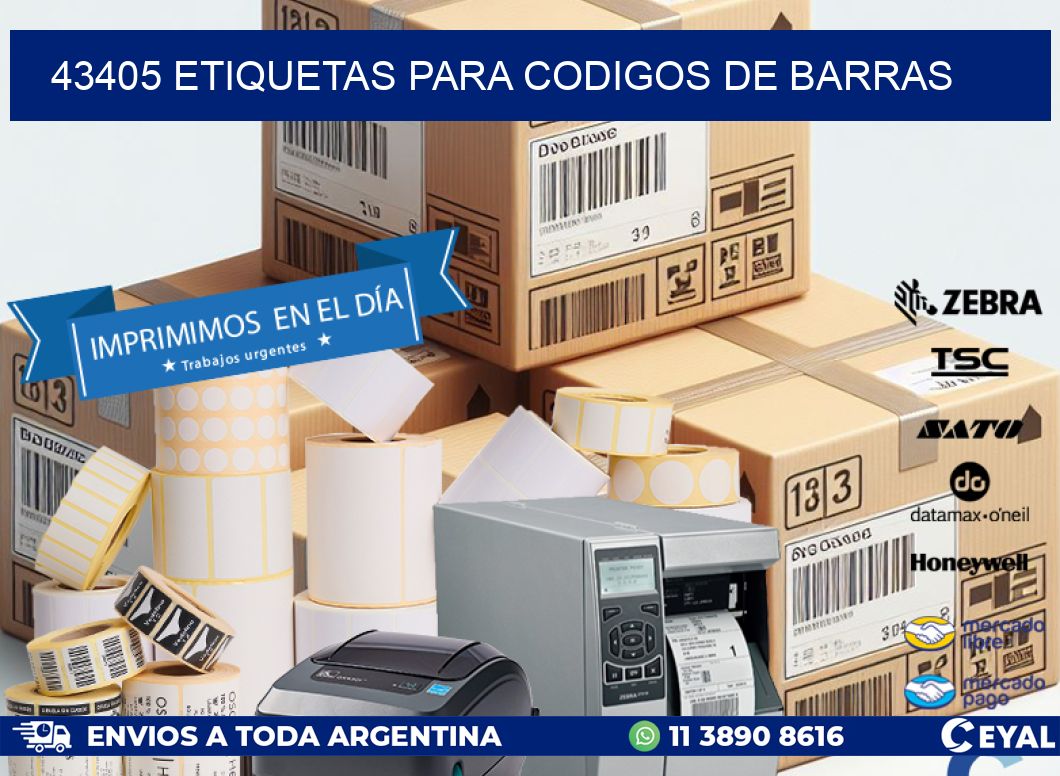 43405 ETIQUETAS PARA CODIGOS DE BARRAS