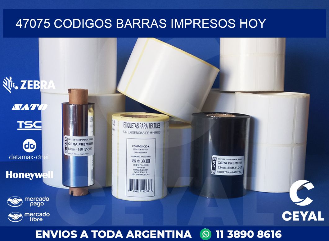 47075 CODIGOS BARRAS IMPRESOS HOY