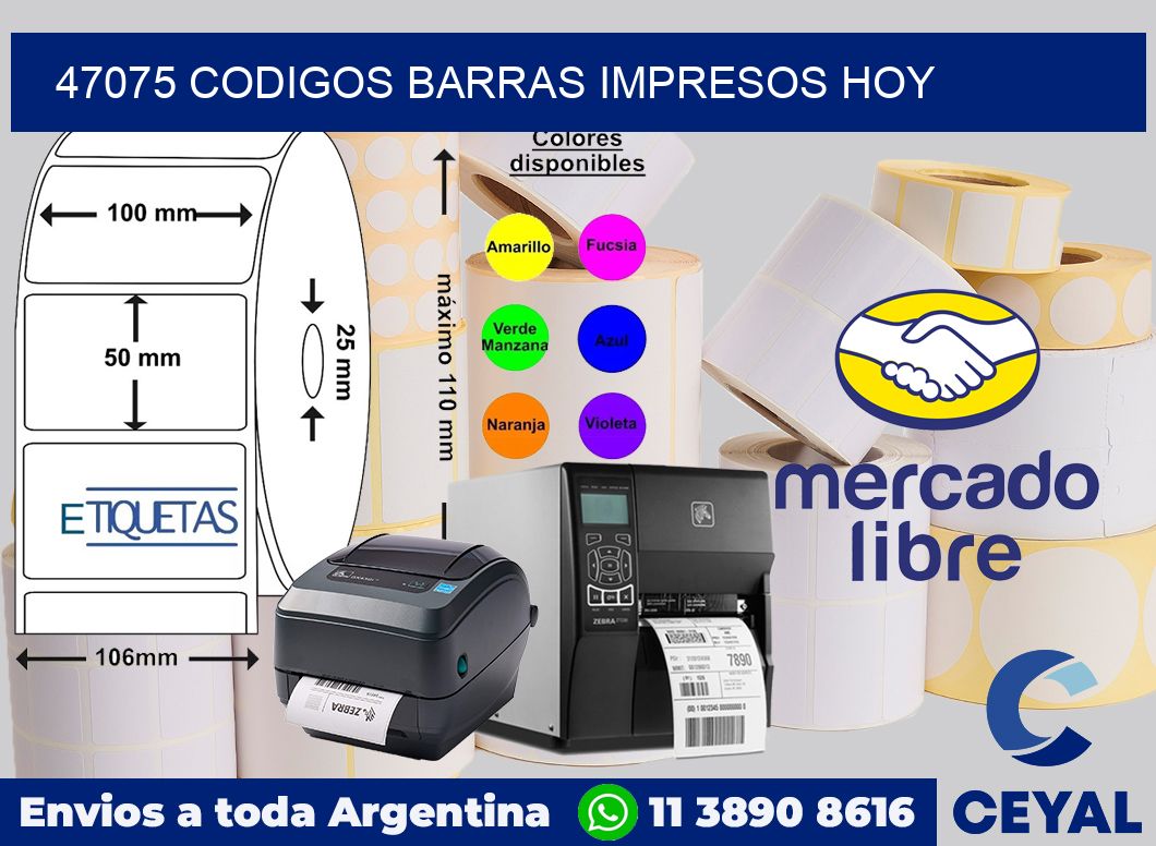 47075 CODIGOS BARRAS IMPRESOS HOY