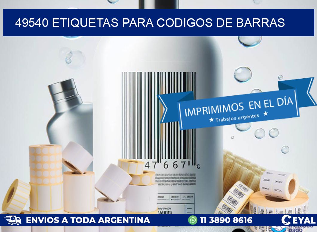 49540 ETIQUETAS PARA CODIGOS DE BARRAS