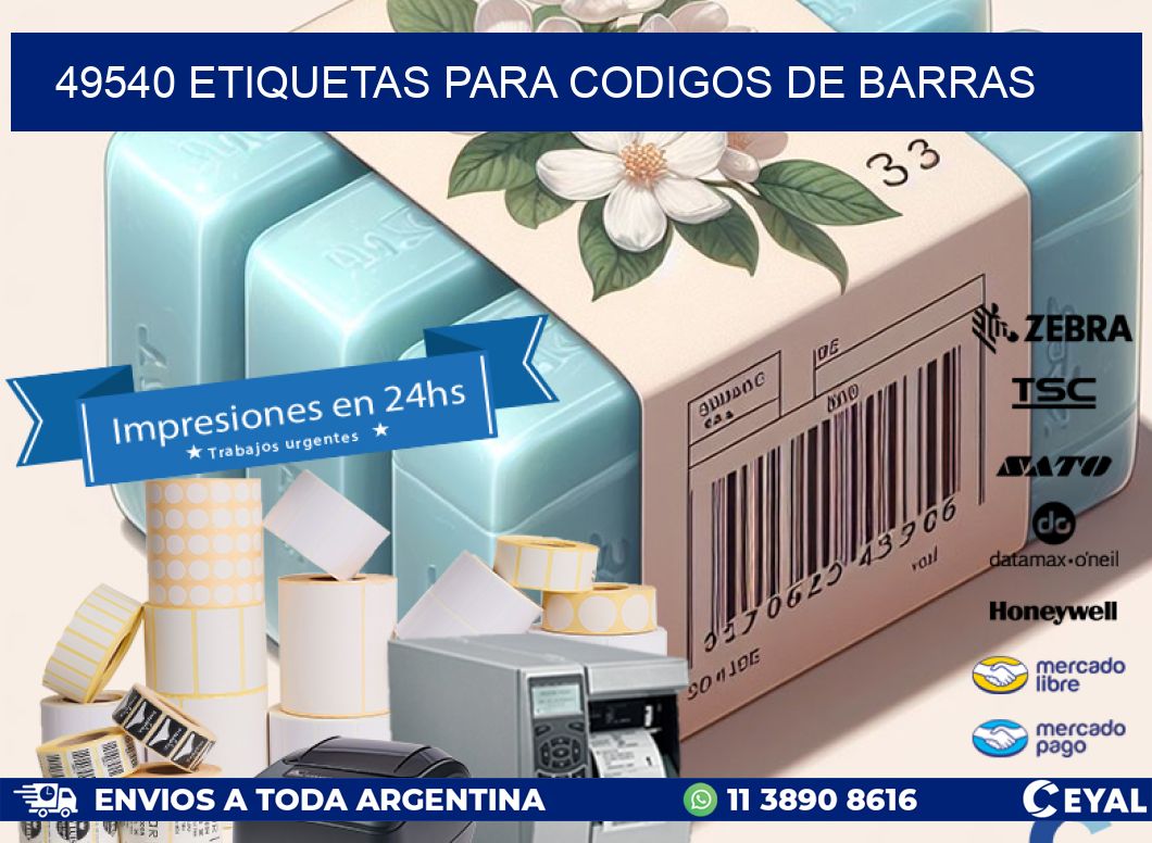 49540 ETIQUETAS PARA CODIGOS DE BARRAS