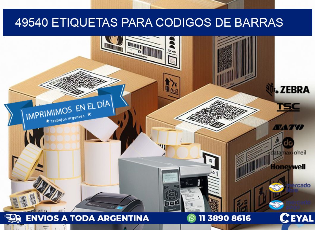 49540 ETIQUETAS PARA CODIGOS DE BARRAS
