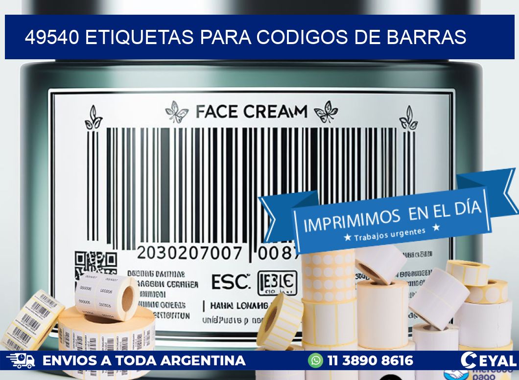 49540 ETIQUETAS PARA CODIGOS DE BARRAS