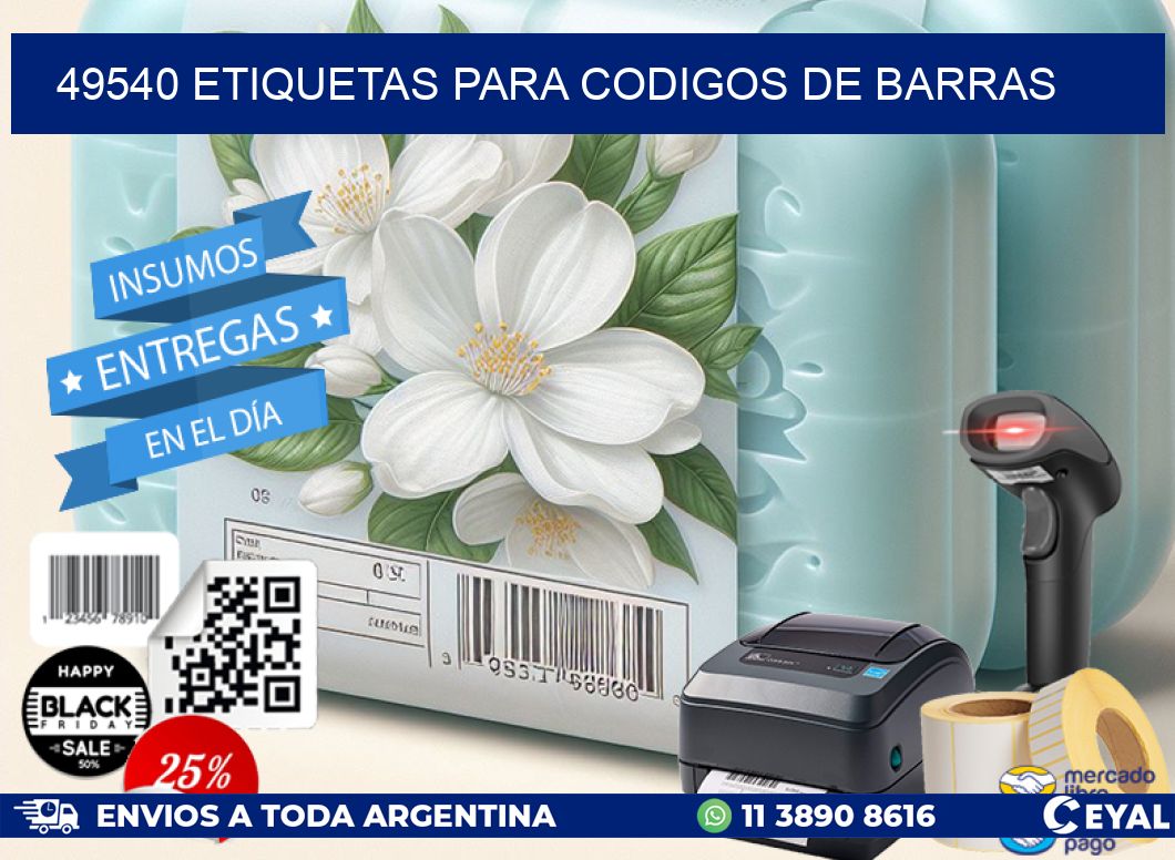 49540 ETIQUETAS PARA CODIGOS DE BARRAS