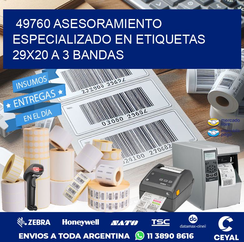 49760 ASESORAMIENTO ESPECIALIZADO EN ETIQUETAS 29X20 A 3 BANDAS