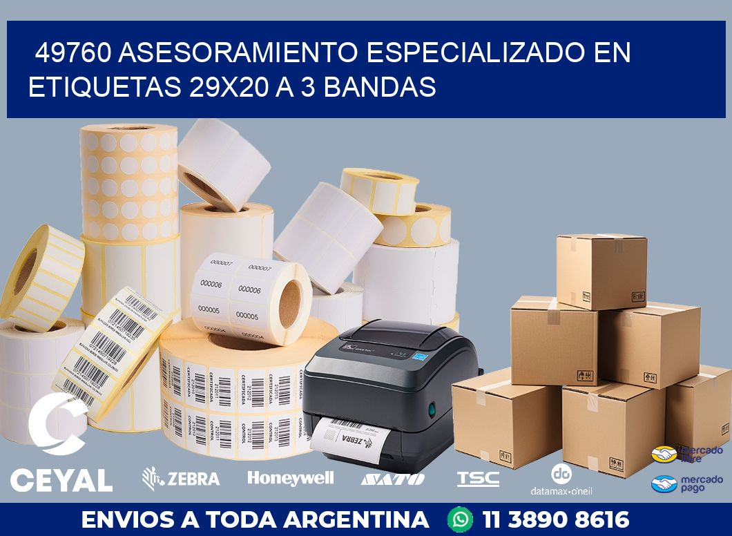 49760 ASESORAMIENTO ESPECIALIZADO EN ETIQUETAS 29X20 A 3 BANDAS