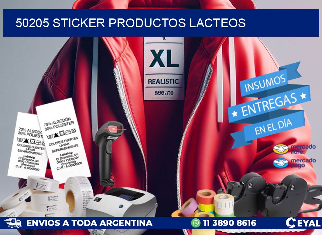 50205 STICKER PRODUCTOS LACTEOS