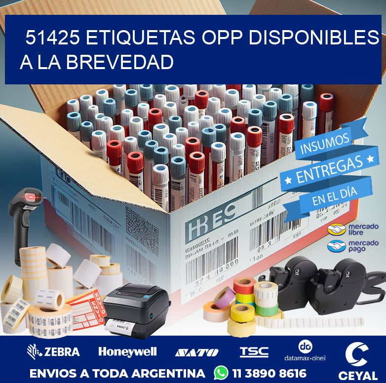 51425 ETIQUETAS OPP DISPONIBLES A LA BREVEDAD