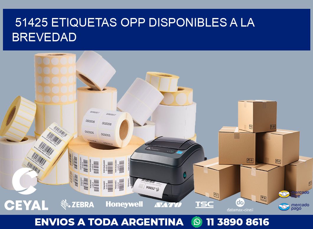 51425 ETIQUETAS OPP DISPONIBLES A LA BREVEDAD