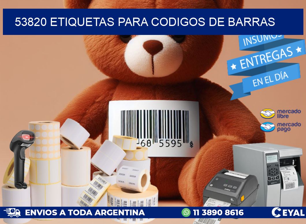53820 ETIQUETAS PARA CODIGOS DE BARRAS