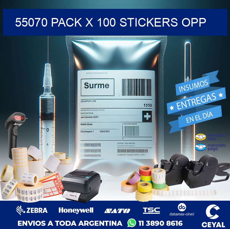 55070 PACK X 100 STICKERS OPP