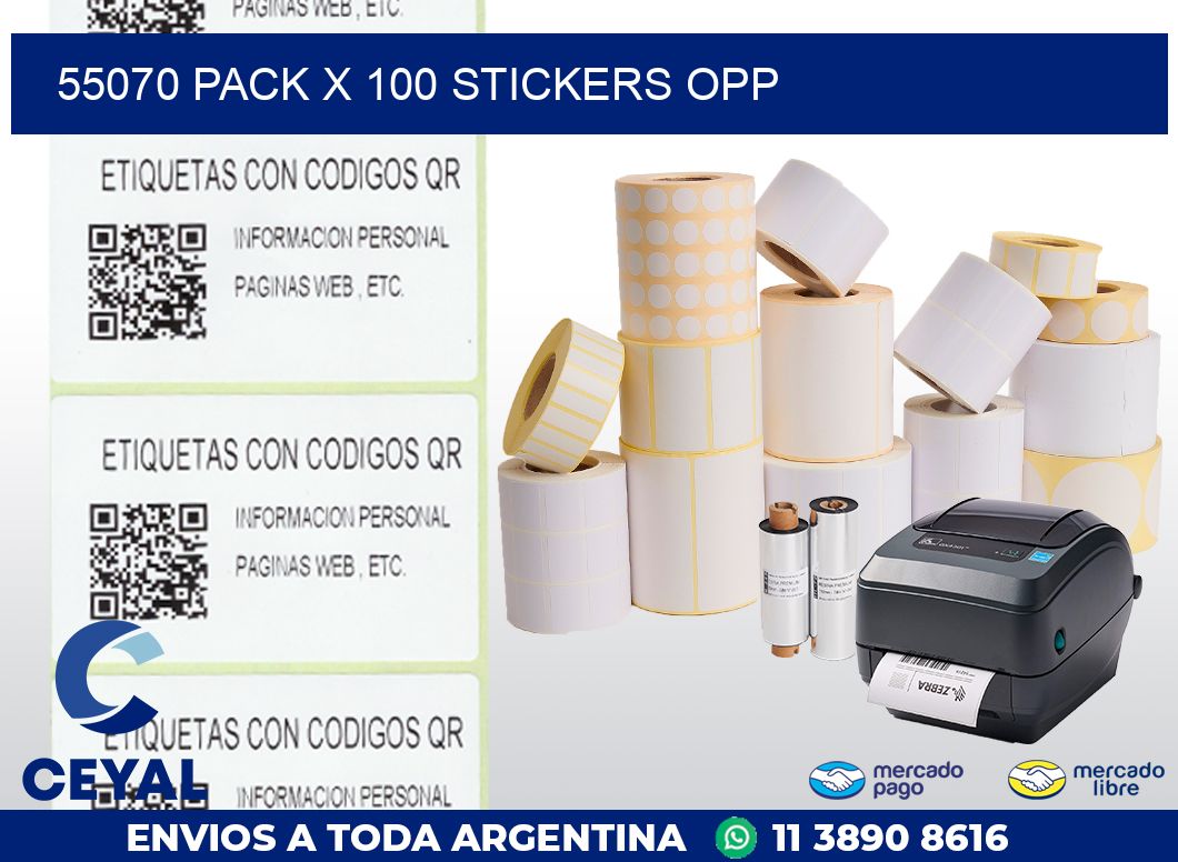 55070 PACK X 100 STICKERS OPP