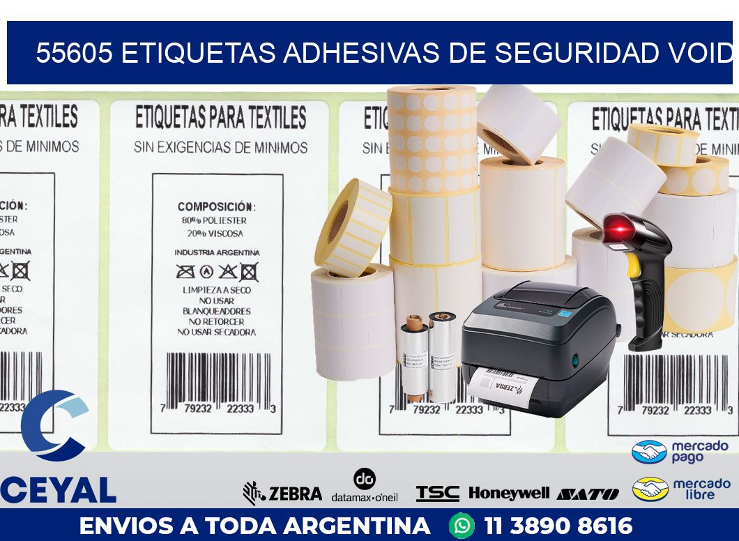 55605 ETIQUETAS ADHESIVAS DE SEGURIDAD VOID