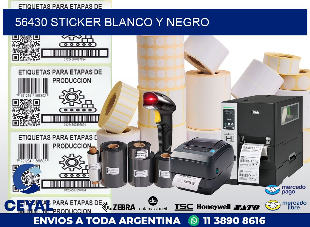 56430 STICKER BLANCO Y NEGRO