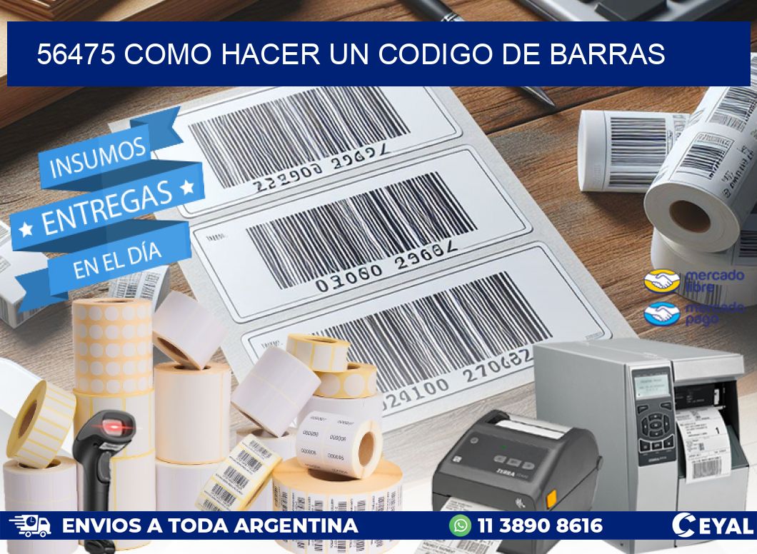 56475 como hacer un codigo de barras
