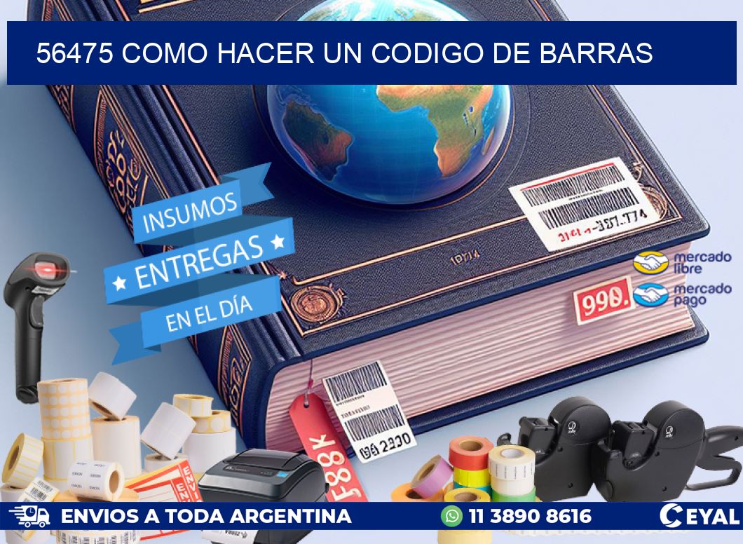 56475 como hacer un codigo de barras