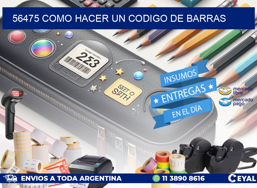 56475 como hacer un codigo de barras