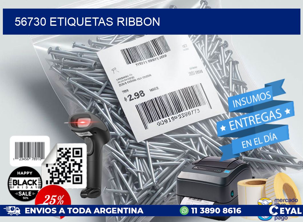 56730 ETIQUETAS RIBBON