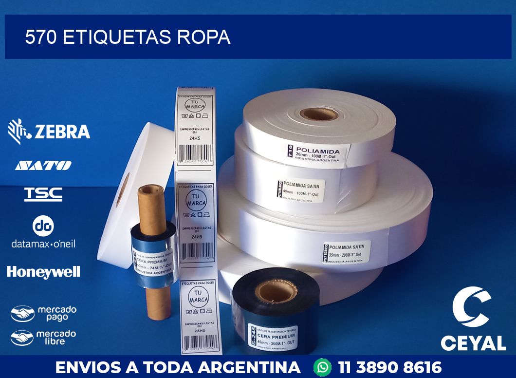 570 ETIQUETAS ROPA