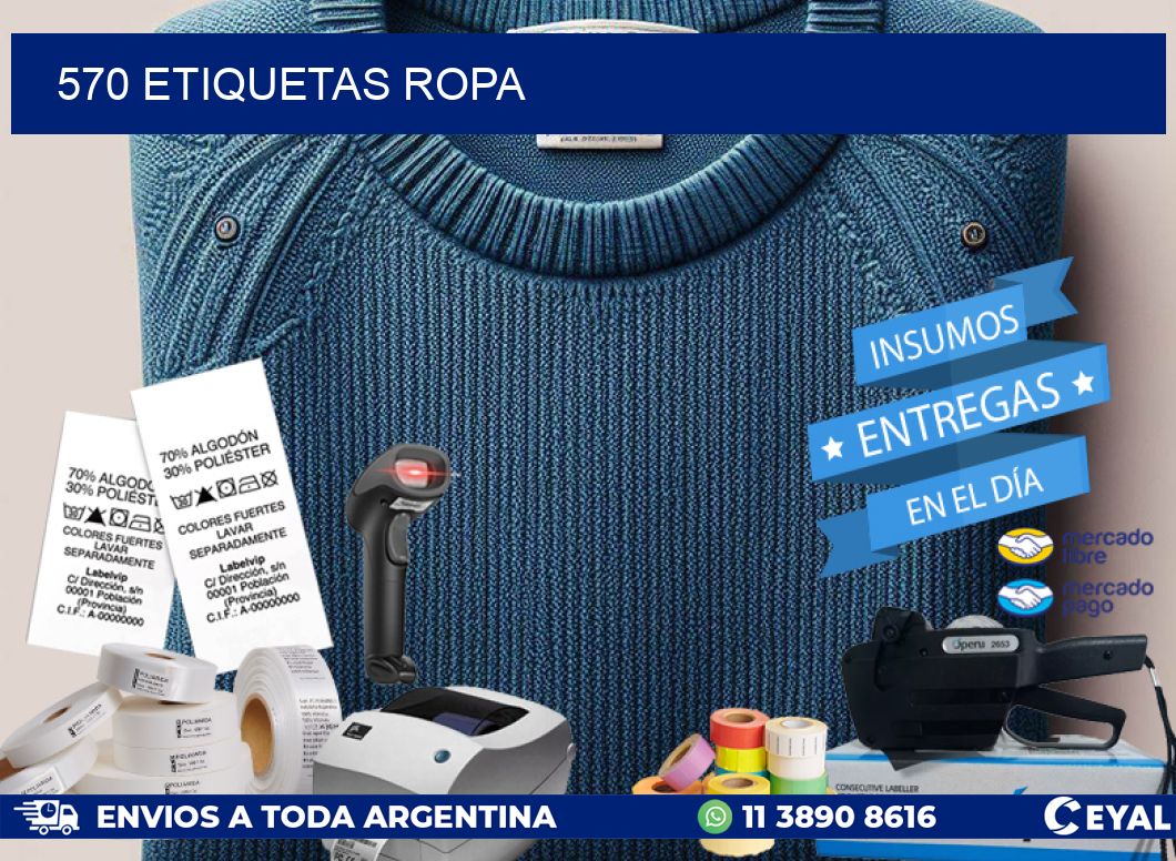 570 ETIQUETAS ROPA