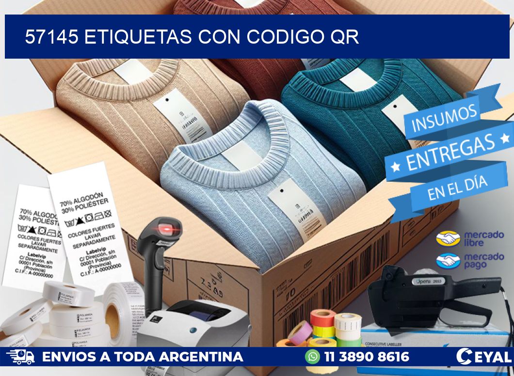 57145 ETIQUETAS CON CODIGO QR