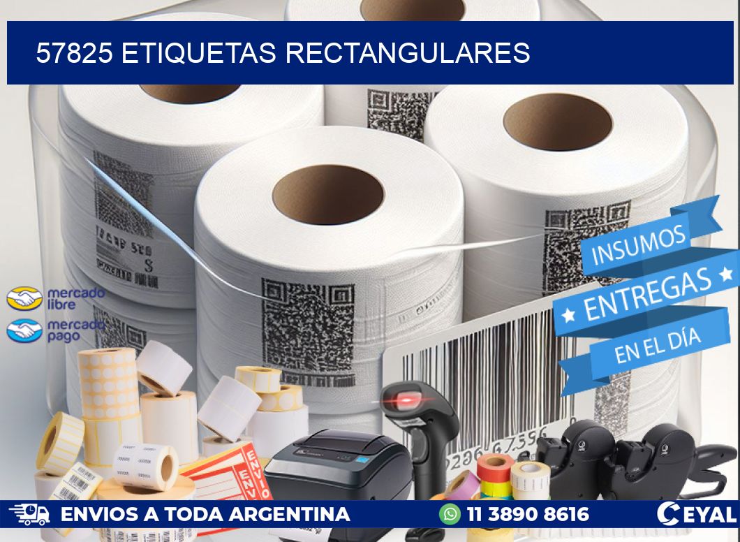 57825 etiquetas rectangulares
