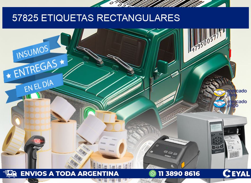 57825 etiquetas rectangulares